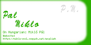 pal miklo business card